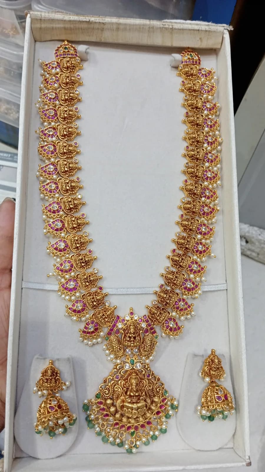 Premium Lakshmi Temple Bridal Jewellery Set